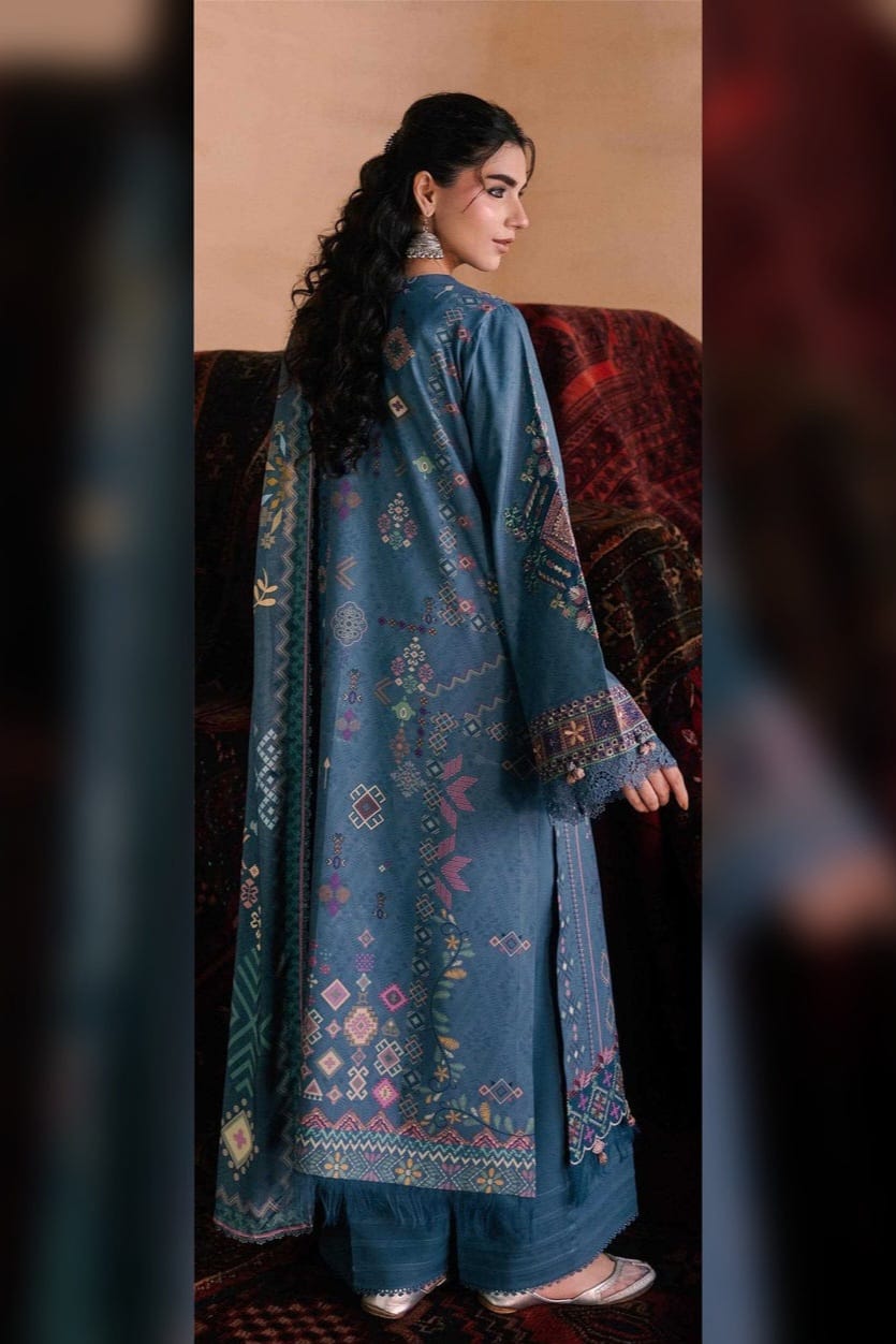 ZYNC Embroidered Luxury Viscose 3pc