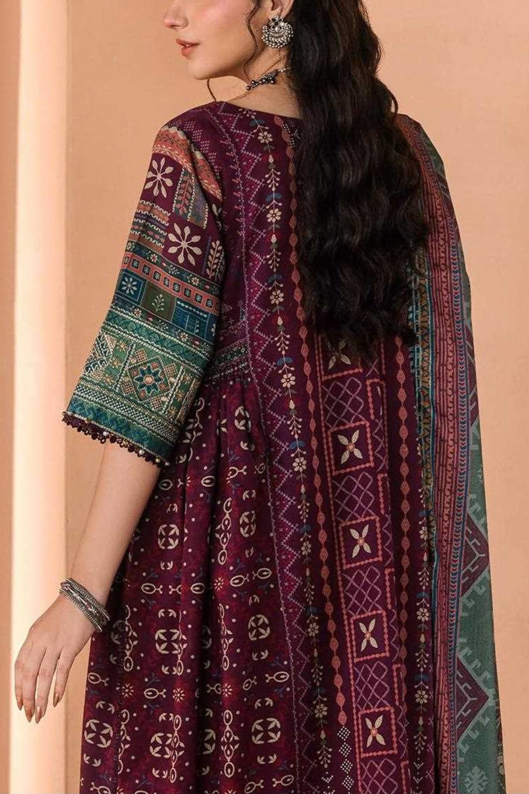 ZYNC Embroidered Luxury Viscose 3pc