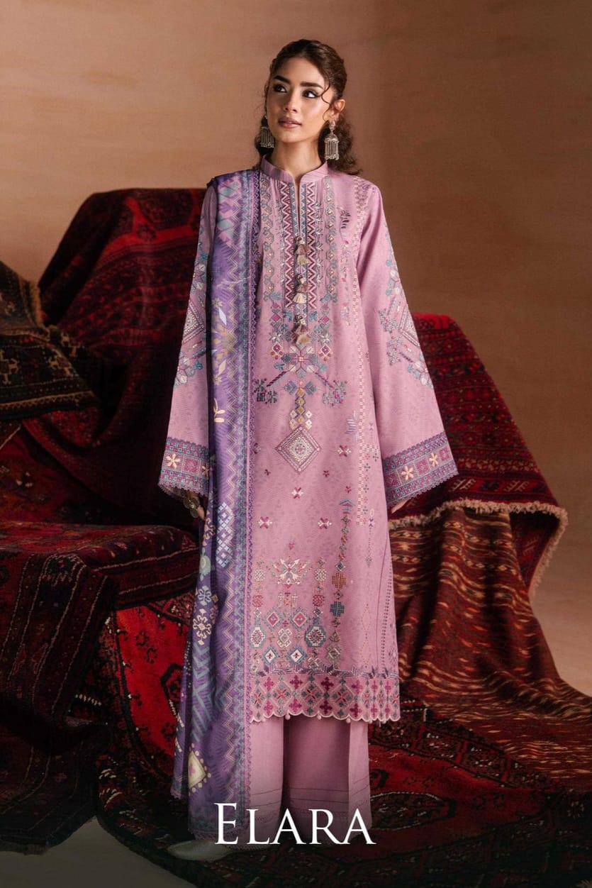 ZYNC Embroidered Luxury Viscose 3pc