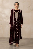 Binzada Unstitched Embroidered Velvet 3pc