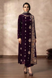 Binzada Unstitched Embroidered Velvet 3pc