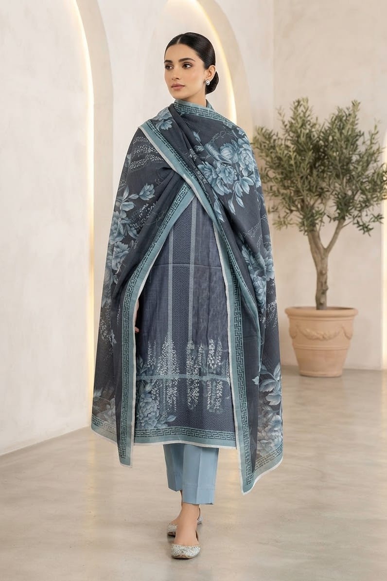 Mix Brand Unstitched Printed Khaddar 3pc