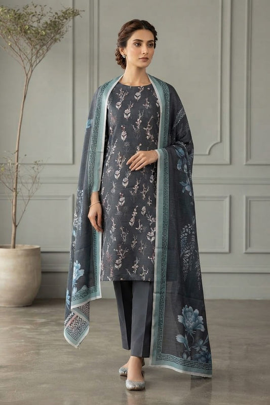 Mix Brand Unstitched Printed Khaddar 3pc