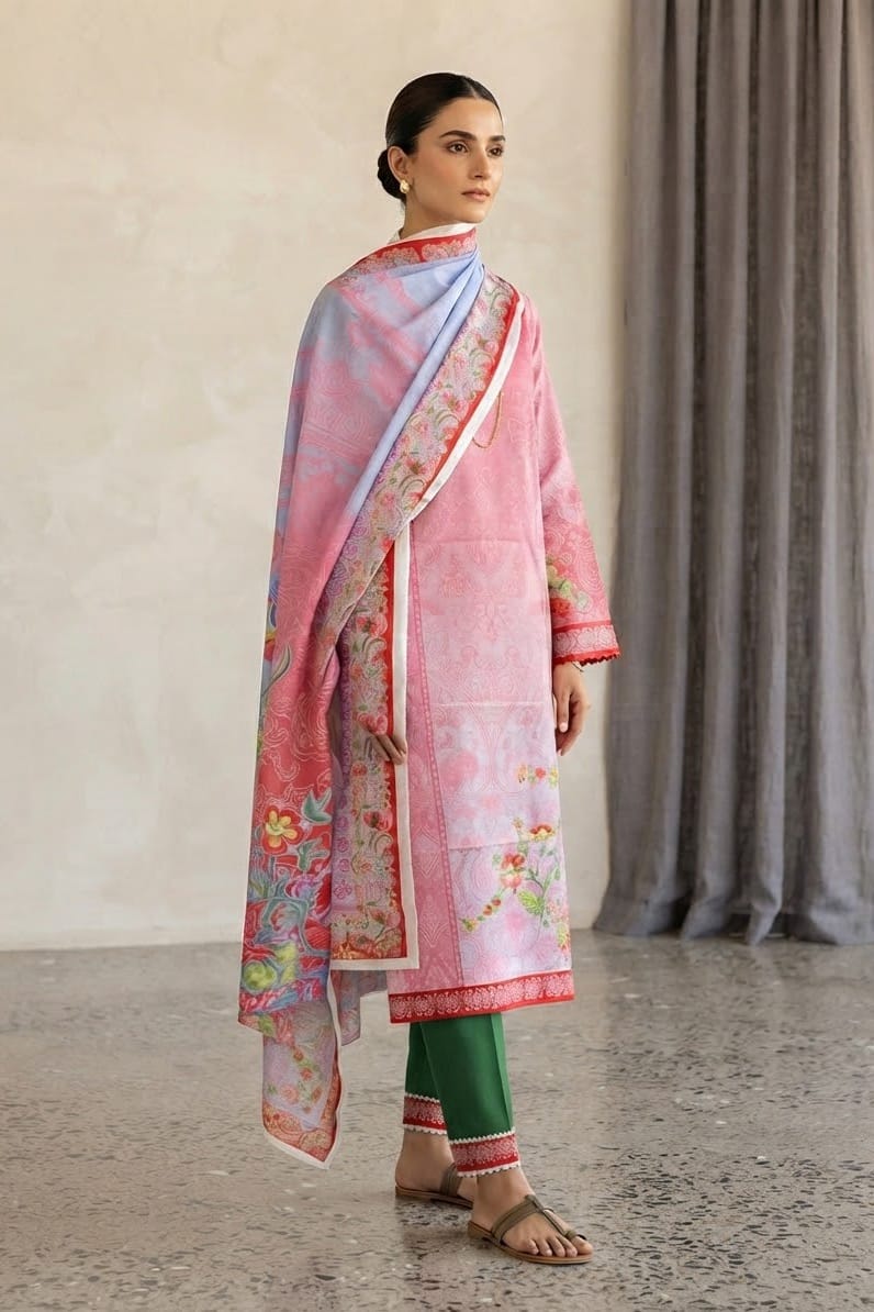 Mix Brand Unstitched Printed Khaddar 3pc