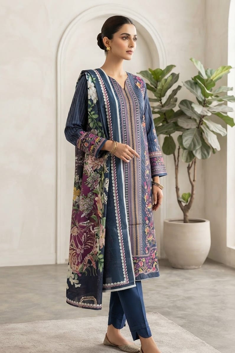 Mix Brand Unstitched Printed Khaddar 3pc