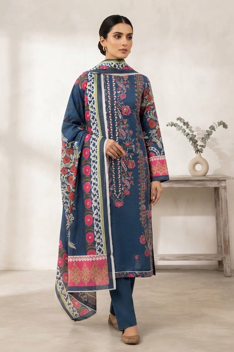 Mix Brand Unstitched Printed Khaddar 3pc