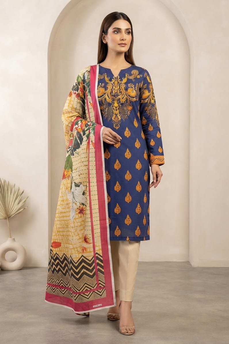 Mix Brand Unstitched Printed Khaddar 3pc