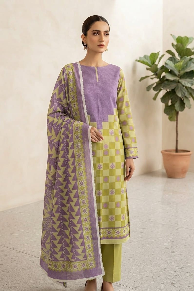 Mix Brand Unstitched Printed Khaddar 3pc