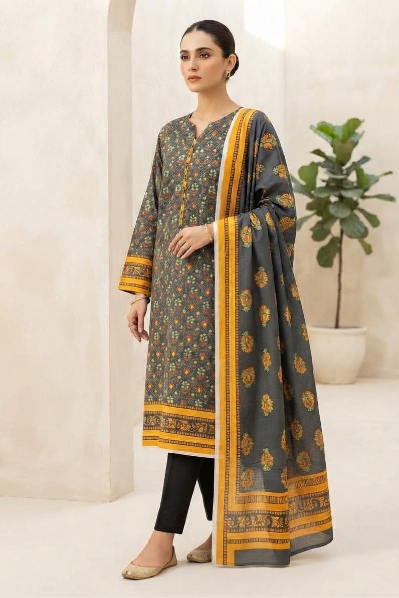 Mix Brand Unstitched Printed Khaddar 3pc