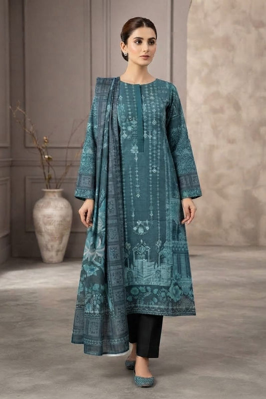 Mix Brand Unstitched Printed Khaddar 3pc