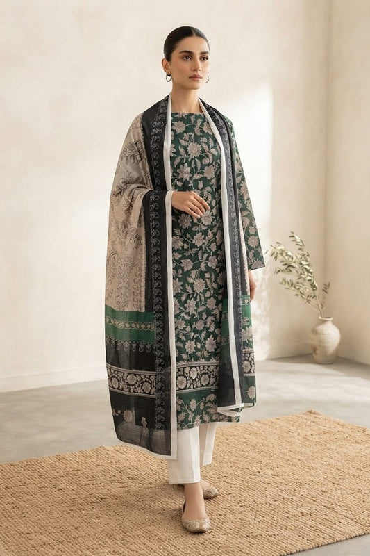 Mix Brand Unstitched Printed Khaddar 3pc