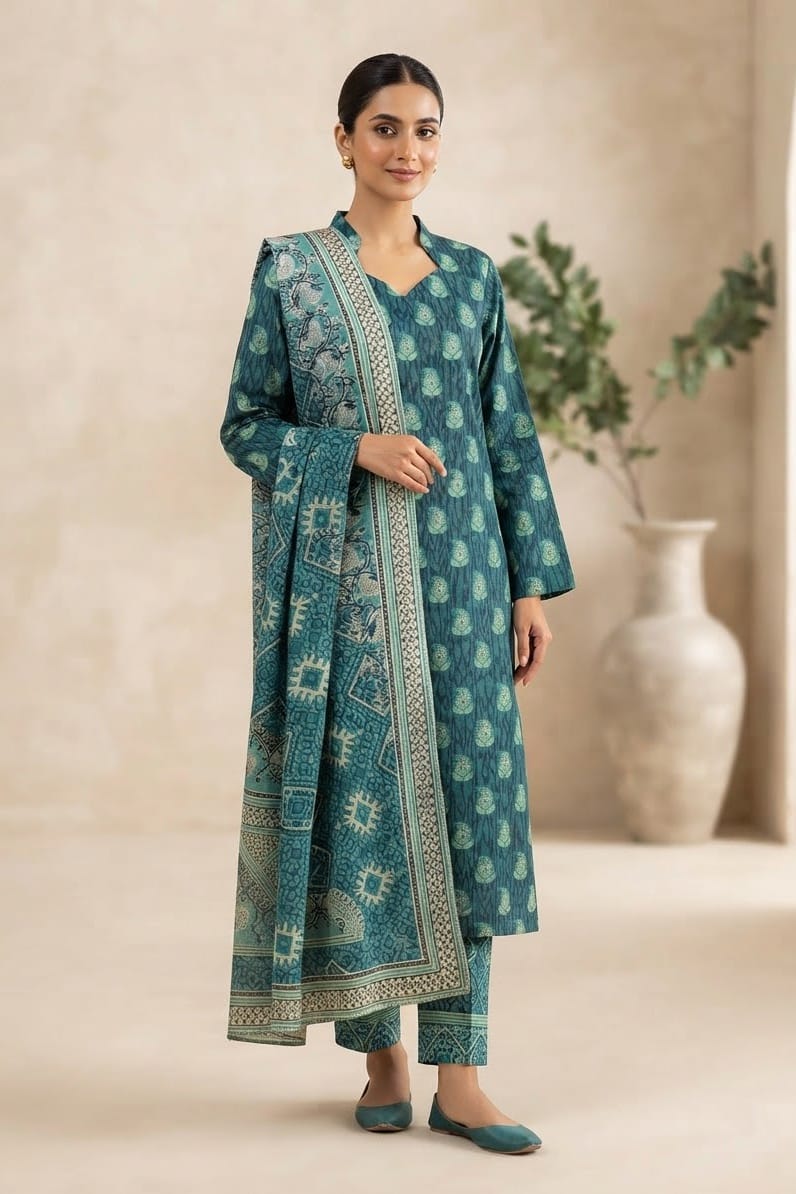 Tawakal Premiuim Stitched Printed Khaddar 3pc