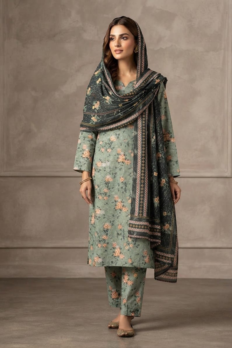 Tawakal Premiuim Stitched Printed Khaddar 3pc