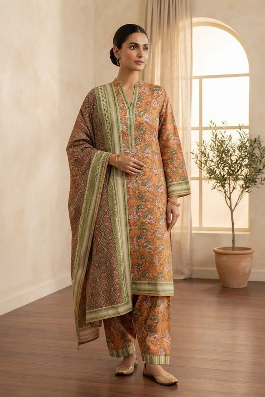 Tawakal Premiuim Stitched Printed Khaddar 3pc