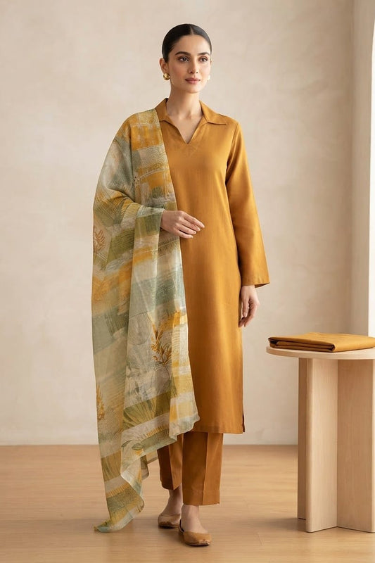 Tawakal Premiuim Stitched Printed Khaddar 3pc
