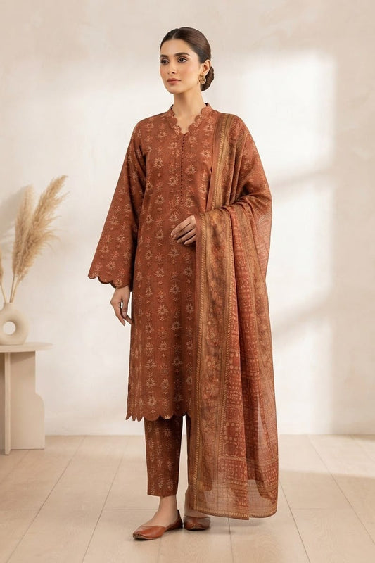 Safina Unstitched Printed Khaddar 3pc