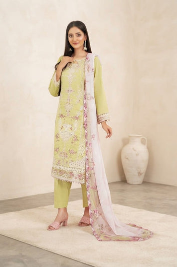 Tawakal Amara Staple Stitched Embroidered 3pc