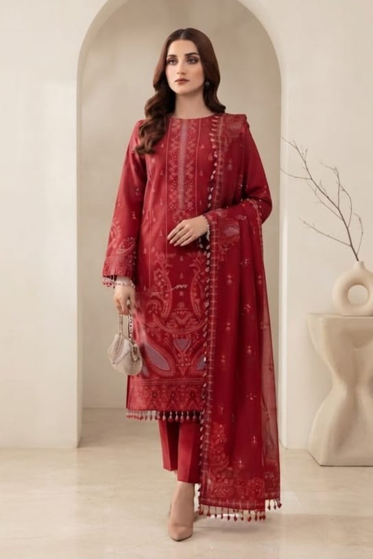 Noor jahan Pareeshay Unstitched Embroidered Wool 3pc