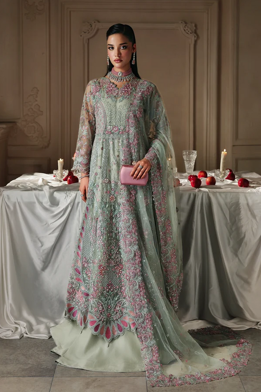 RajBari Sage Embroidered Luxury Formal 3pc
