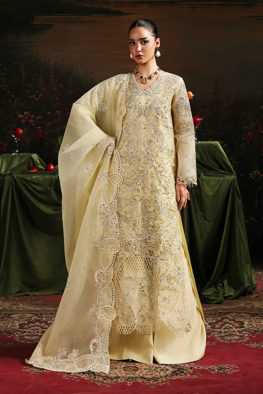 RajBari Sage Embroidered Luxury Formal 3pc