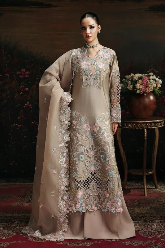 RajBari Sage Embroidered Luxury Formal 3pc