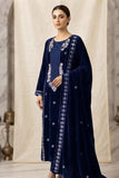Premium Unstitched Embroidered Velvet 3pc