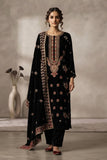 Premium Unstitched Embroidered Velvet 3pc