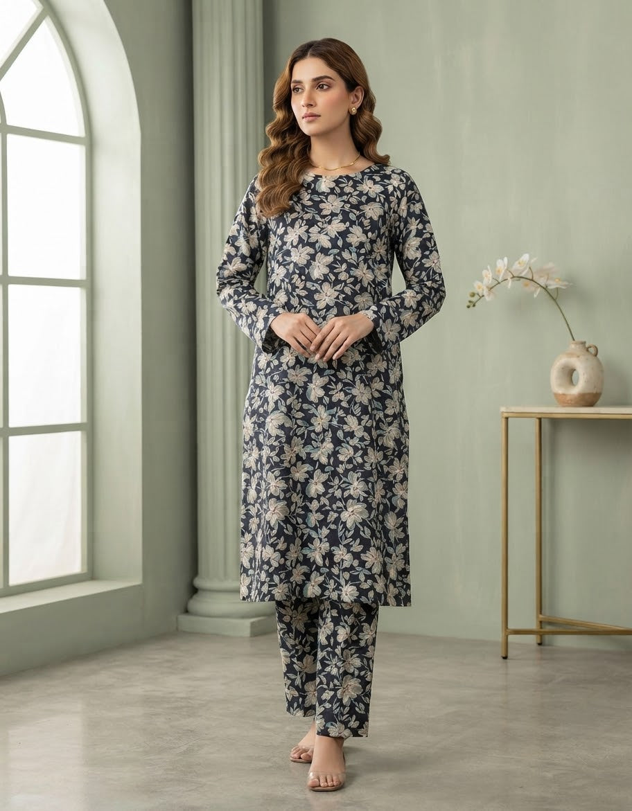 Mix Brand Unstitched Printed Khaddar Allover ST 2pc
