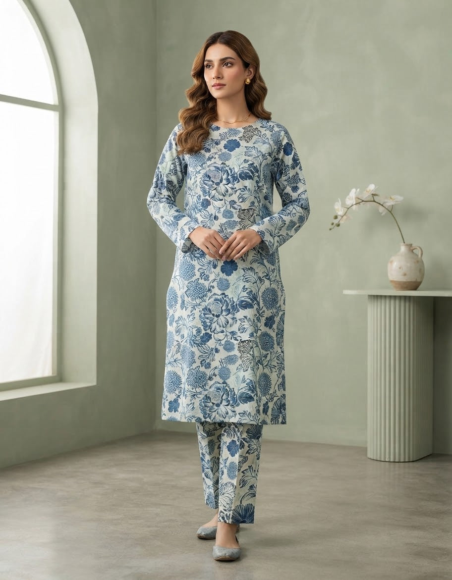 Mix Brand Unstitched Printed Khaddar Allover ST 2pc