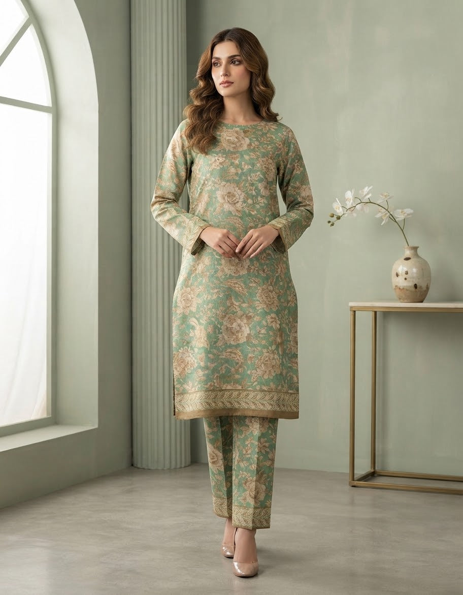 Mix Brand Unstitched Printed Khaddar Allover ST 2pc