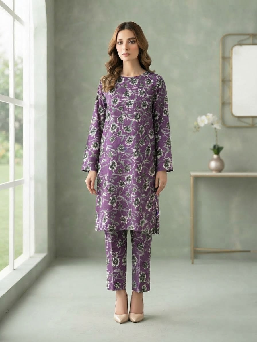 Mix Brand Unstitched Printed Khaddar Allover ST 2pc