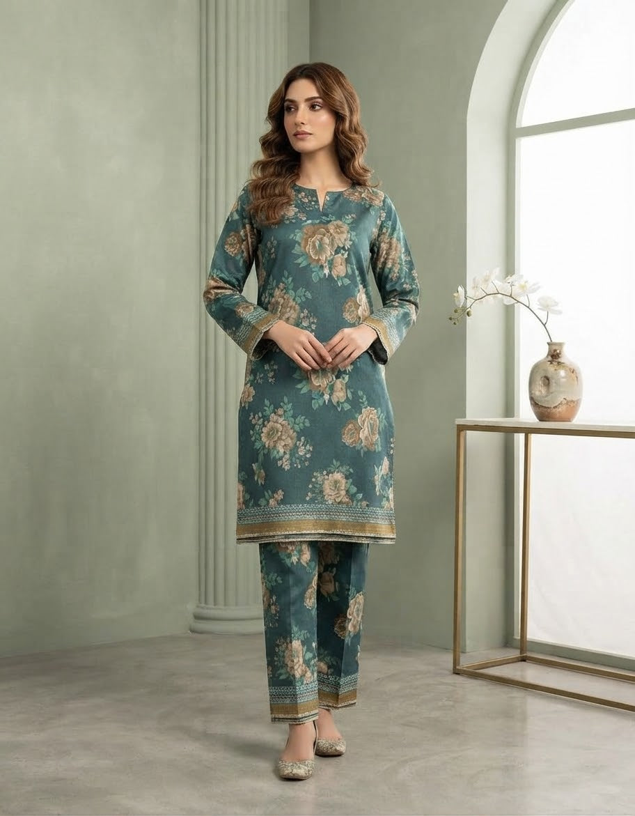 Mix Brand Unstitched Printed Khaddar Allover ST 2pc