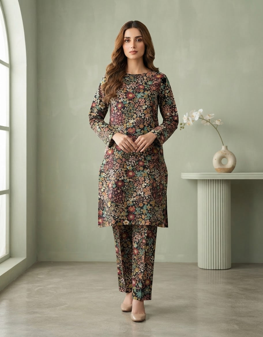 Mix Brand Unstitched Printed Khaddar Allover ST 2pc