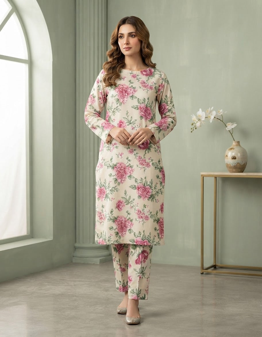 Mix Brand Unstitched Printed Khaddar Allover ST 2pc