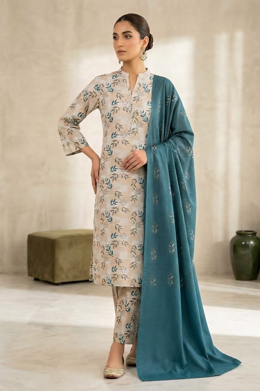 Tawakal Premiuim Stitched Printed Khaddar 3pc