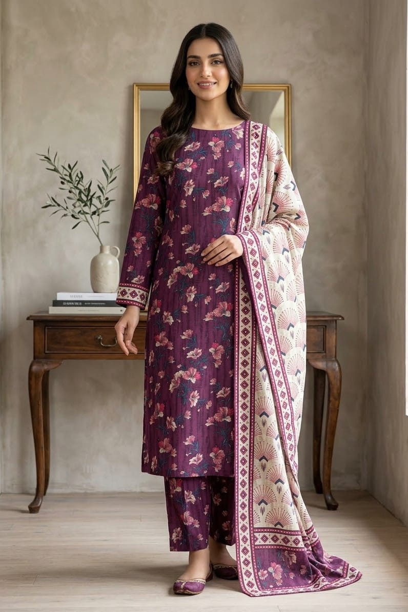 Tawakal Premiuim Stitched Printed Khaddar 3pc