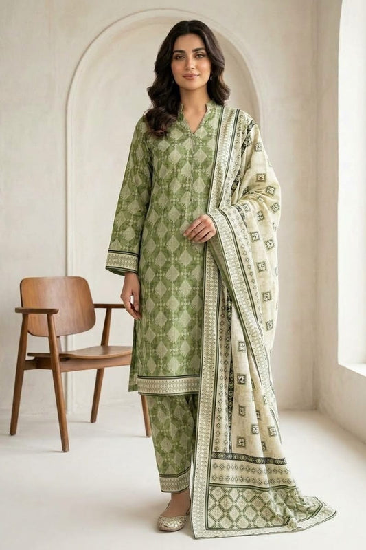 Tawakal Premiuim Stitched Printed Khaddar 3pc