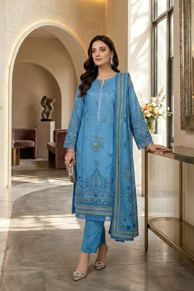 Johra Sole Unstitched Printed Staple 3pc