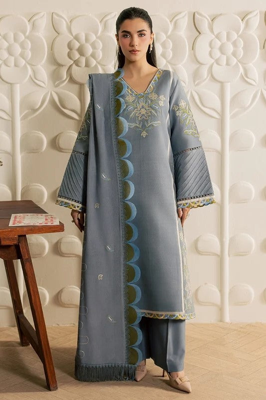 Mahnur Fiona Unstitched Embroidered Luxury 3pc