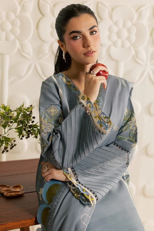Mahnur Fiona Unstitched Embroidered Luxury 3pc