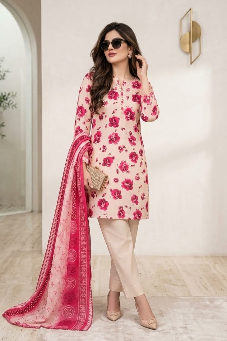 Zainab Chottani Unstitched Printed Khaddar 3pc