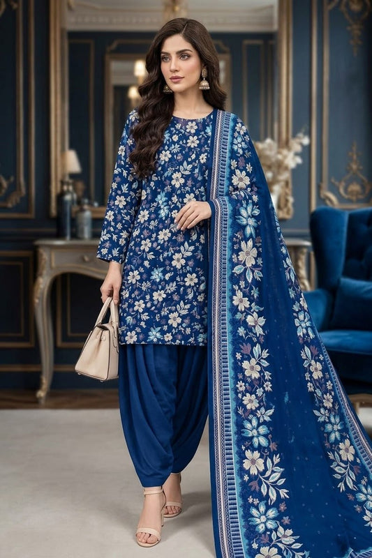 Zainab Chottani Unstitched Printed Khaddar 3pc