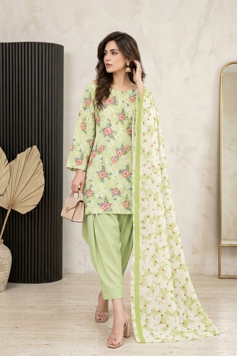 Zainab Chottani Unstitched Printed Khaddar 3pc