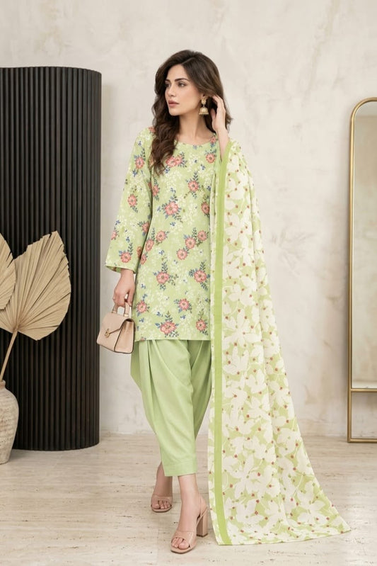 Zainab Chottani Unstitched Printed Khaddar 3pc