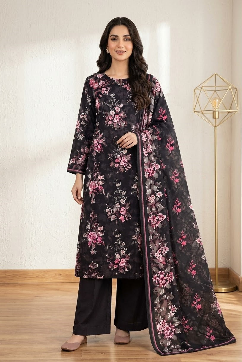 Bareeze Printed Khaddar Unstitched 3pc