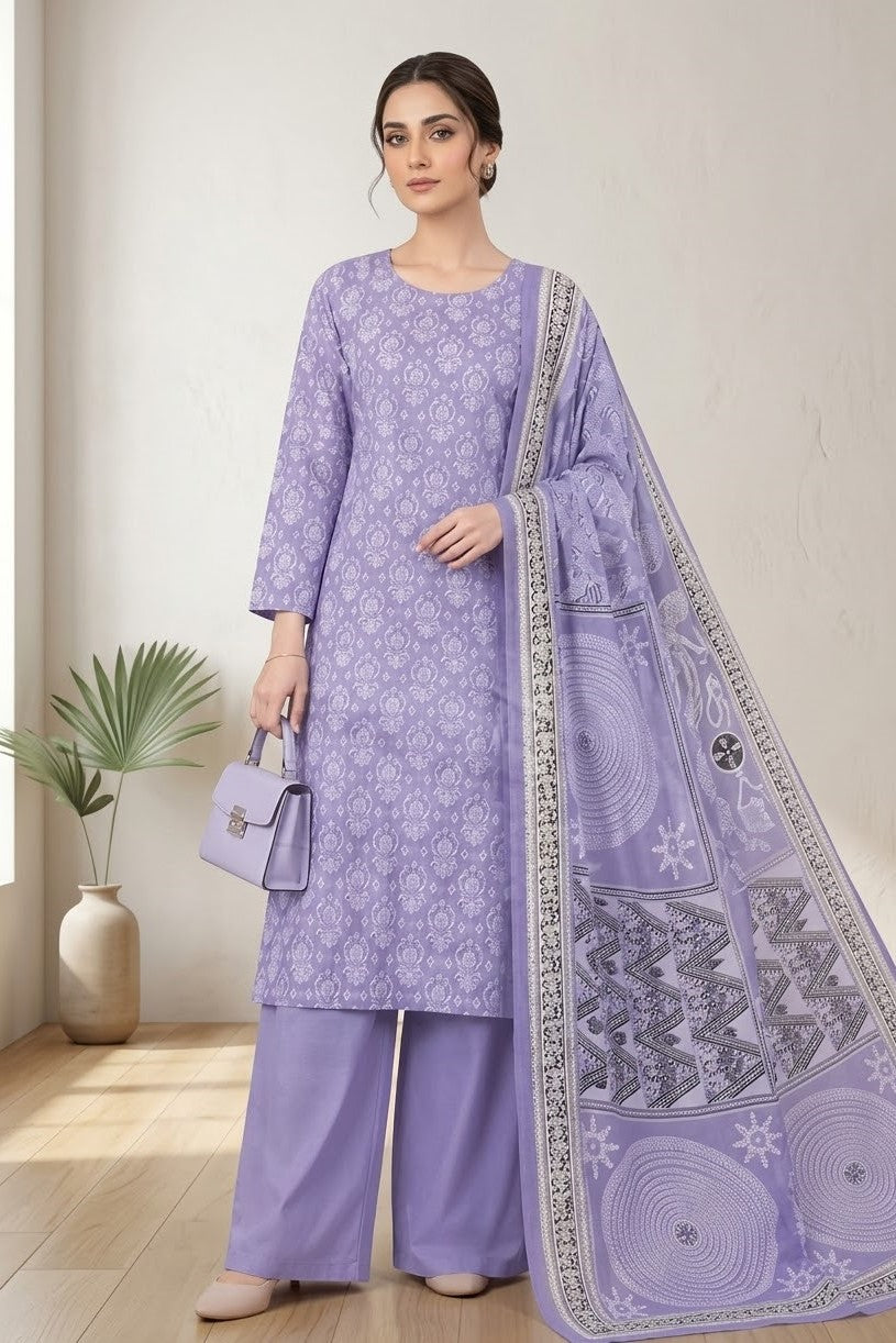 Bareeze Printed Khaddar Unstitched 3pc