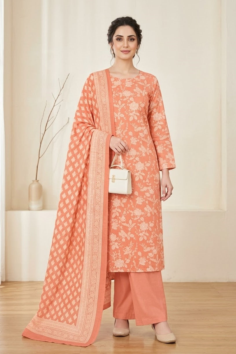 Bareeze Printed Khaddar Unstitched 3pc
