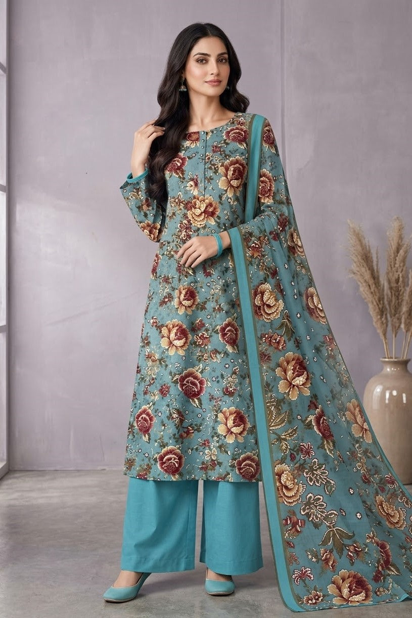 Bareeze Printed Khaddar Unstitched 3pc