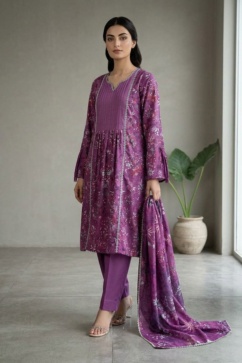 Bareeze Embroidered Khaddar Unstitched 3pc