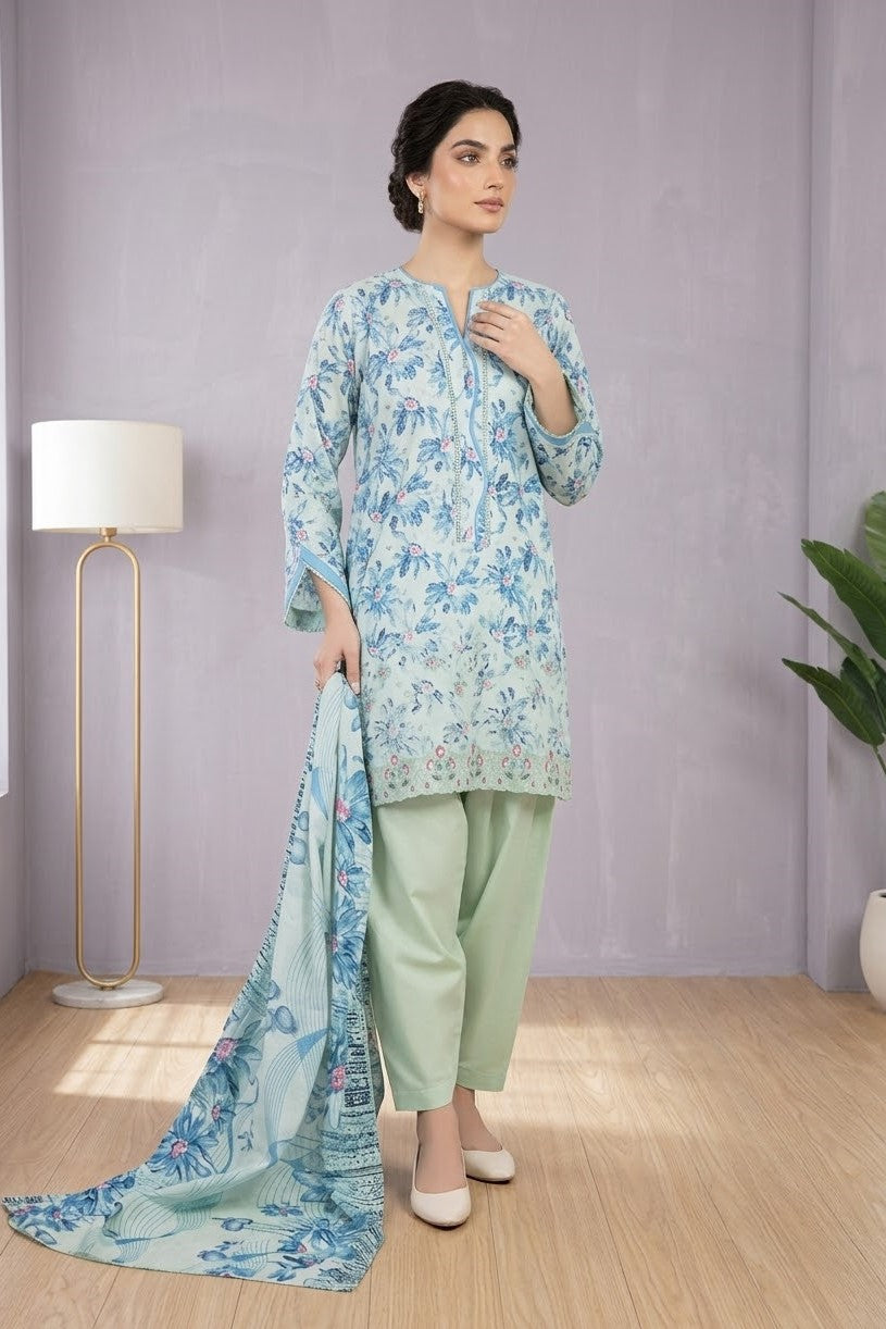 Bareeze Embroidered Khaddar Unstitched 3pc